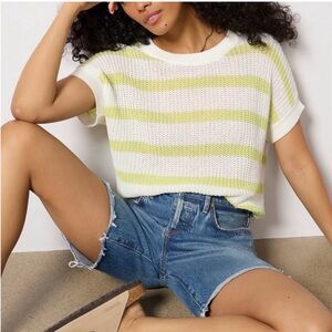 Evereve Ivy Short Sleeve Open Knit Sweater